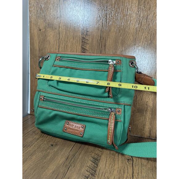 The Sak Sakroots Green/brown Crossbody Bag Floral Inside - Picture 2 of 6